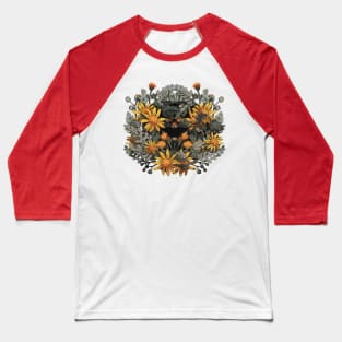 Silver Ragwort Crown (front and back) Baseball T-Shirt